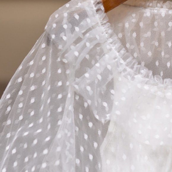 Bow bow point knitting false two pieces - Picture 3 of 4